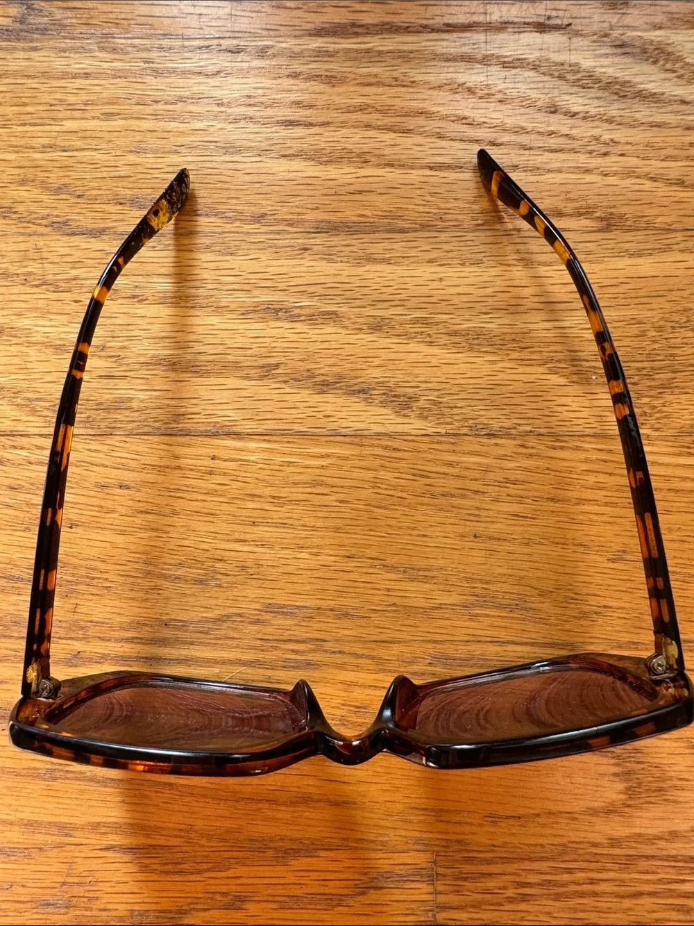 Tortoiseshell Oversized Square Women's Sunglasses - Brown Lenses